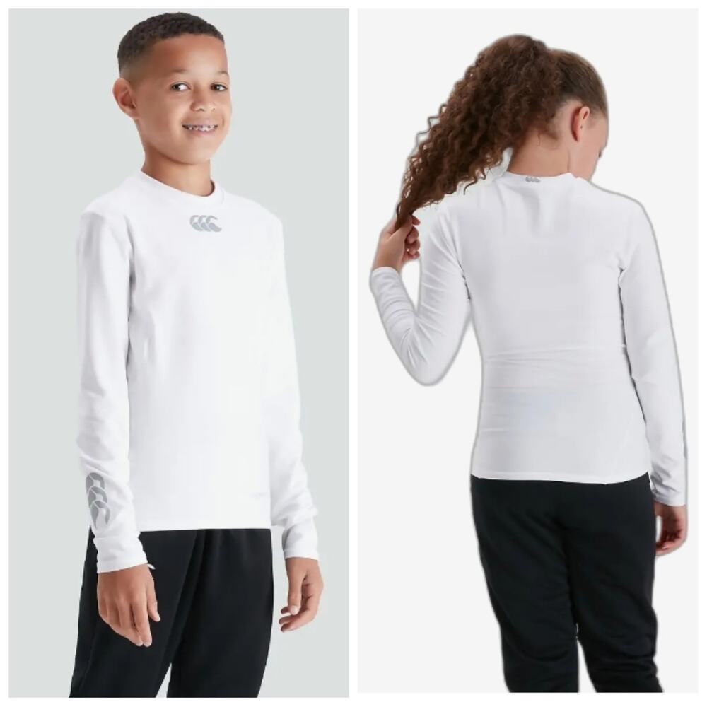 Unisex Canterbury White Thermoreg Baselayer Long Sleeve sz S
